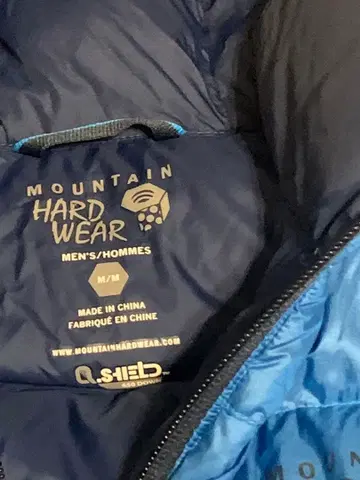 마운틴 하드웨어 후드 부착 다운 자켓 M/M 파랑