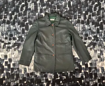 pour la frime 천연 가죽 가죽 자켓 소가죽 모스그린