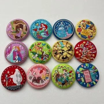 디즈니 자수 캔뱃지 [ 12종류 ] 개봉만