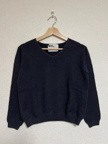 MHL. V넥 니트 차콜 그레이 M