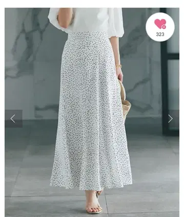 러브틱 봉봉 스퀘어 도트 머메이드 스커트 사이즈 34