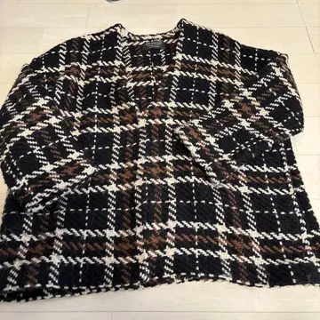 [새상품급] john branigan 체크 무늬 노카라 자켓