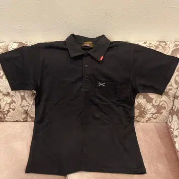 vanson 블랙 피케 셔츠 카라 부착