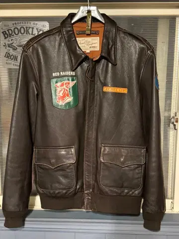 가죽 플라이트 자켓 패치 포함