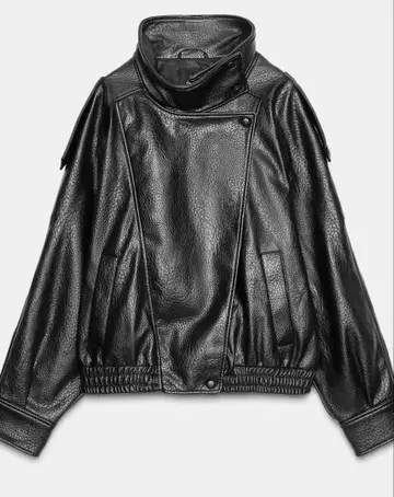 페이크 레더 자켓