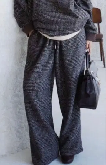 [ 완판템 ] SeaRoomlynn 트위드 하운드 릴렉스 팬츠