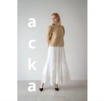 코튼 레이스 스커트 acka