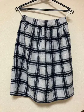 Te chichi 체크 무늬 타이트 스커트 그레이/네이비