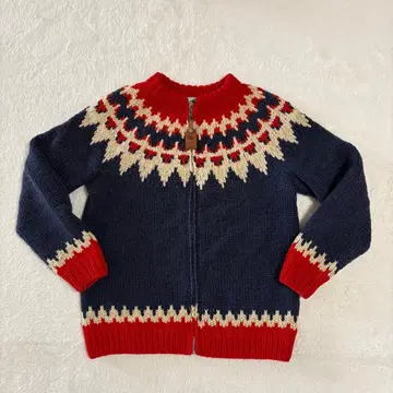 캐내디언 스웨터 노르딕 무늬 집업 가디건