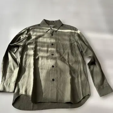 MARGARET HOWELL 캐시미어 혼방 긴팔 셔츠 S 올리브