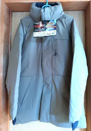 워크맨 워셔블 퓨전 다운 몬스터 파카 프레임 베이지 M~L