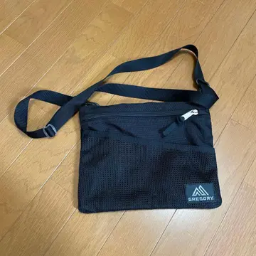 GREGORY 메쉬 숄더백 블랙