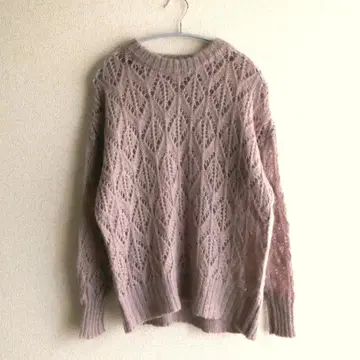 JOURNAL STANDARD relume 모헤어 혼방 오픈워크 니트