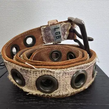 00's [ 초기 레어 ] L.G.B 그랑 블루 아이렛 가죽 벨트