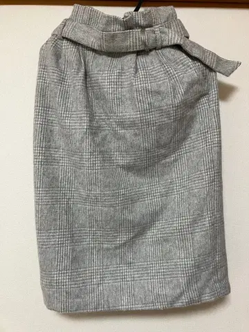 Te chichi 그레이 계열 체크 타이트 스커트 허리 포함