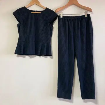 네이비 스트라이프 셋업 38