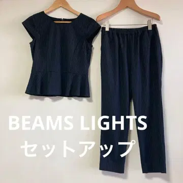 BEAMS LIGHTS 네이비 스트라이프 셋업 38
