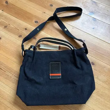 배기즈 아넥스 블랙 캔버스 숄더 백 토트