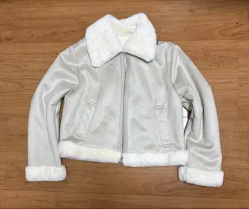 SPAO 무스탕 자켓 인조 가죽 여성 S 사이즈