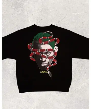 SAPEUR 사풀 데니스 로드맨 스네이크 뱀 맨투맨