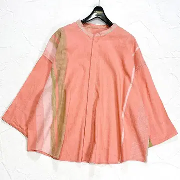 새상품급 타마키니이메 flat 셔츠 히든 버튼 스트라이프 밴드 카라