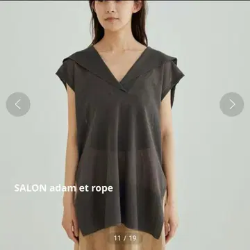 SALON adam et rope 아담 에트로페 세일러 카라 시어 베스트