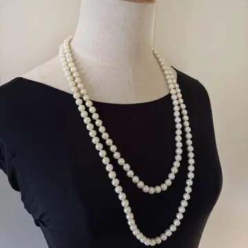 롱 펄 목걸이 진주 목걸이 올 노트 마감 진주 백화점 상품