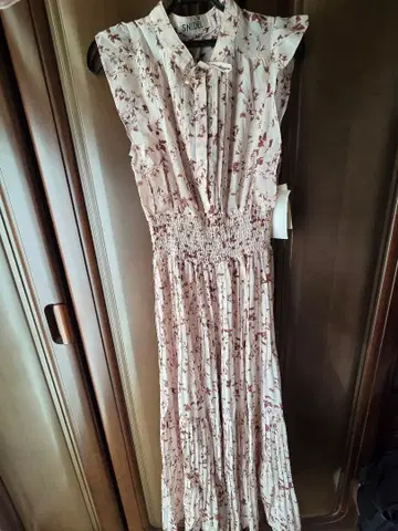 SNIDEL 프린트 플리츠 원피스