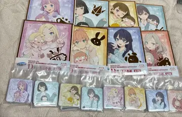 세가 럭키 쿠지 하스노소라 미니 색지 스퀘어 캔뱃지 세트