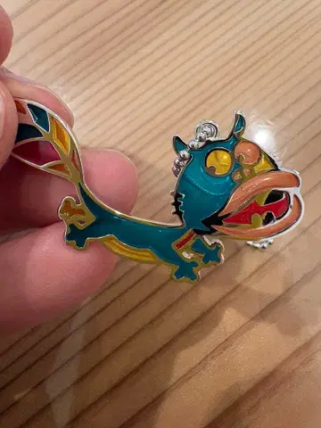 아카츠카 후지오 추모 기념품 실버 키링 장어개