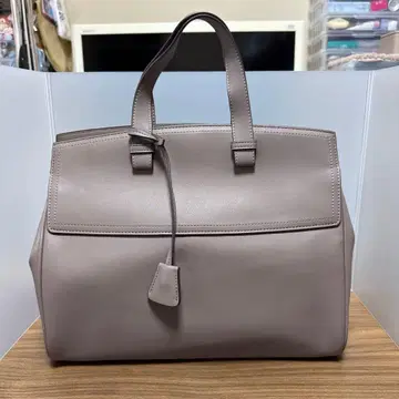 미라 오웬 그레이 가죽 토트백