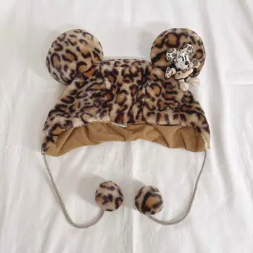 디즈니 리조트 레오파드 무늬 팬캡 미니 레오파드