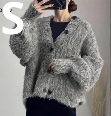 hideka 시마무라 콜라보 MIX 루프 2way 가디건 새상품급 S