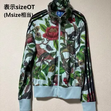 adidas 트랙 자켓 보타니컬 꽃무늬 꽃과 새 프린트 저지