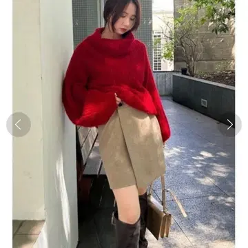 FRAY I.D 본딩 미니 스커트 1 베이지