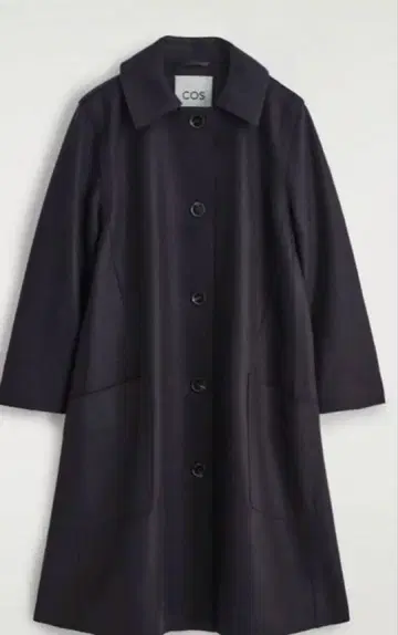 COS 다크 네이비 롱 코트