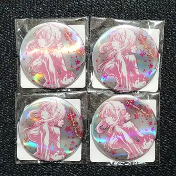 100카노 먹그림 TSUTAYA 홀로그램 캔뱃지 하나조노 하네카리