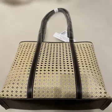 새상품 SHIPS 라탄 라이크 토트백 브라운