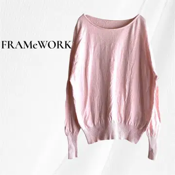 FRAMeWORK 프레임워크 니트 스웨터 핑크 캐시미어 혼방 F