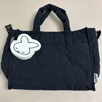 퀼팅 토트백 블랙 미피 파우치 포함