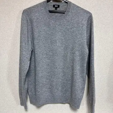 UNIQLO 그레이 캐시미어 스웨터 M