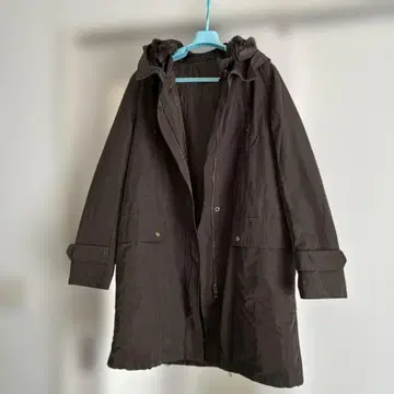 다크 브라운 모즈 코트 퍼 포함