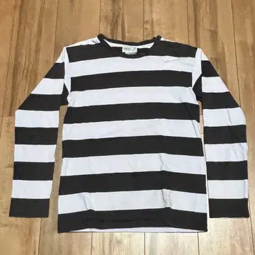 agnis b. homme 보더 긴팔 티셔츠