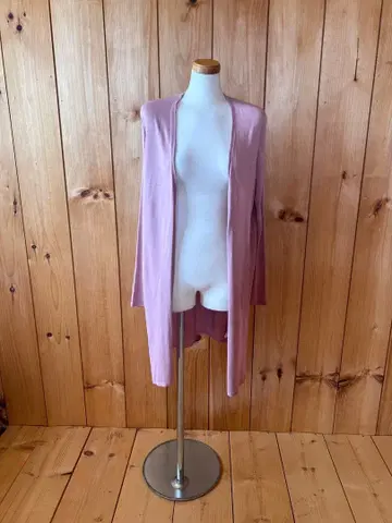 시빌라/롱 가디건/상의/티셔츠/니트/M/레이온/핑크