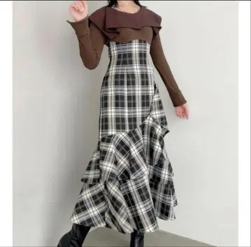 dazzlin 다즐린 아지메 머메이드 코르셋 원피스 브라운 M