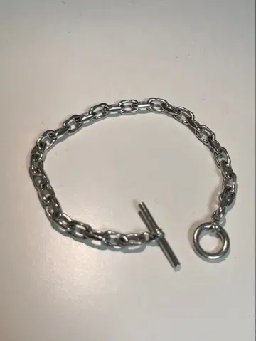 실버 체인 팔찌 토글식