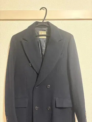 더블 브레스트 체스터 코트 M 네이비 나노 유니버스 nano