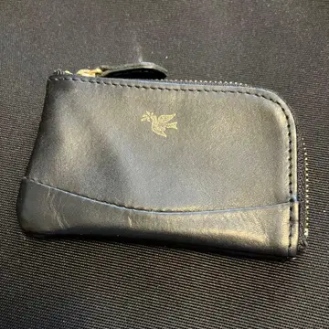 sot 블랙 가죽 코인 케이스 L자 지퍼 키케이스