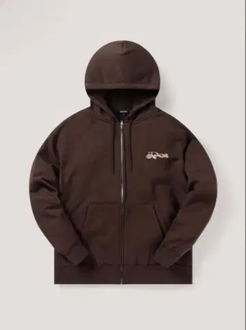 ideaswam 지퍼 후드티 브라운