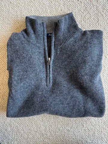 Eden Park 그레이 하프 지퍼 스웨터